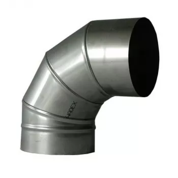 Γωνία Καμινάδας 90° 180 mm Ρυθμιζόμενος Συνδετήρας Χαλύβδινου Σωλήνα Καυσαερίων
