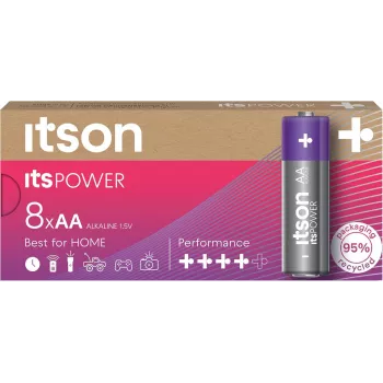 ITSON LR6IPO/8CB αλκαλικές μπαταρίες AA (συσκευασία 8 τεμ.)
