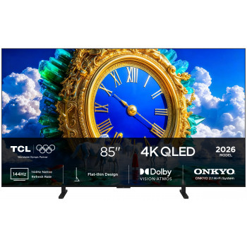 TCL 85A400 85 inch QLED 4K Ultra HD Google TV με Dolby Vision & Atmos, HDR10+, 120Hz DLG, Game Master, 3x HDMI 2.1, Wi-Fi, Bluetooth, DVB-T2/C/S2, VESA 600x400, Ενεργειακή κλάση G