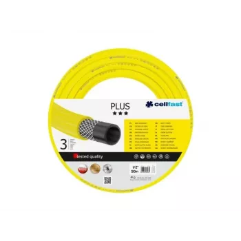 CELLFAST 10-201 ECONOMIC Λάστιχο κήπου 50 m, 1/2 ίντσες, 3 στρώσεων PVC, Κίτρινο, Υπέργειο