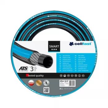 CELLFAST SMART ATS Λάστιχο κήπου 3/4 ίντσες 25m - 6 στρώσεων, αντιστρεπτικό, ανθεκτικό σε UV και άλγη, κατάλληλο για τρόφιμα