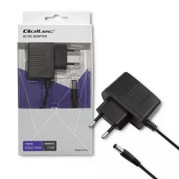 Qoltec Τροφοδοτικό βύσματος 7,5W 7,5V 1A 5,5x2,1mm