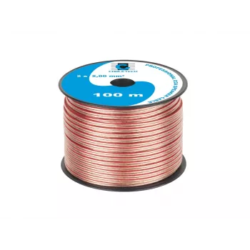 CABLETECH CCA 2,0 mm Καλώδιο Ηχείου 100 m Κόκκινο/Μαύρο