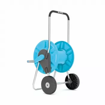 CELLFAST ALUPLUS 55-260 Αλουμινένιο Καρότσι Λάστιχου, Χωρητικότητα 60 m 1/2 ίντσας, Πτυσσόμενος Στροφέας, Συναρμολόγηση χωρίς Εργαλεία, Γκρι/Μαύρο/Πορτοκαλί