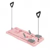 REBEL RBA-3069-PK Σετ ράβδου Pilates 9 σε 1 με λάστιχα αντίστασης, στήριγμα πόρτας, θηλιές ποδιών και τσάντα μεταφοράς – ροζ
