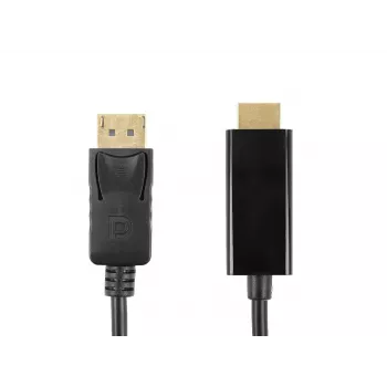 Accura Καλώδιο DisplayPort σε HDMI 3,0 m 4K@60Hz 18Gbps HDCP 2.2 επιχρυσωμένο μαύρο