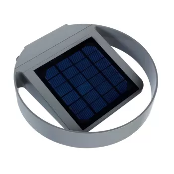 GreenBlue GB130 LED 3W Ηλιακός στρογγυλός επιτοίχιος φωτιστής - μαύρο, IP65, αισθητήρας κίνησης PIR, 300lm
