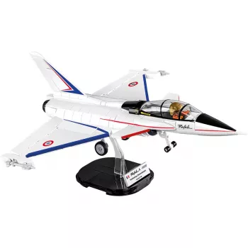 COBI Armed Forces Dassault Rafale C Μαχητικό αεροσκάφος σετ κατασκευής - 441 τεμάχια, κλίμακα 1:48, με φιγούρα πιλότου και βάση έκθεσης
