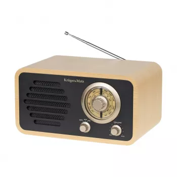 KRUGER & MATZ KM0828 φορητό ραδιόφωνο AM/FM με είσοδο AUX, τηλεσκοπική κεραία, λαβή μεταφοράς, μαύρο