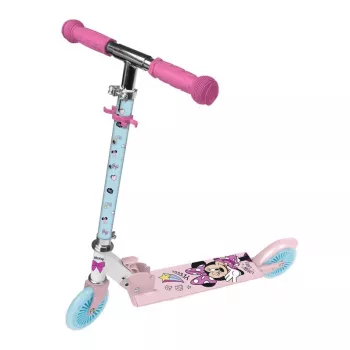 Disney Minnie Mouse Πατίνι 2 τροχών για παιδιά, ροζ, ρυθμιζόμενο καθ' ύψος, αναδιπλούμενο, μέγ. 50 kg