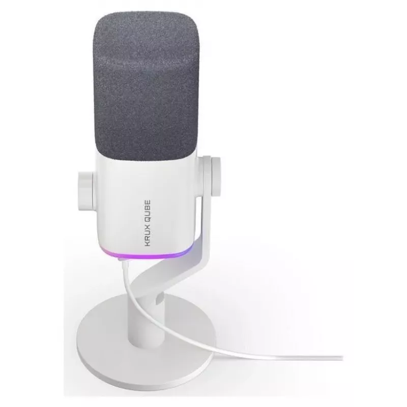 Krux Qube XLR/USB Πυκνωτικό μικρόφωνο λευκό