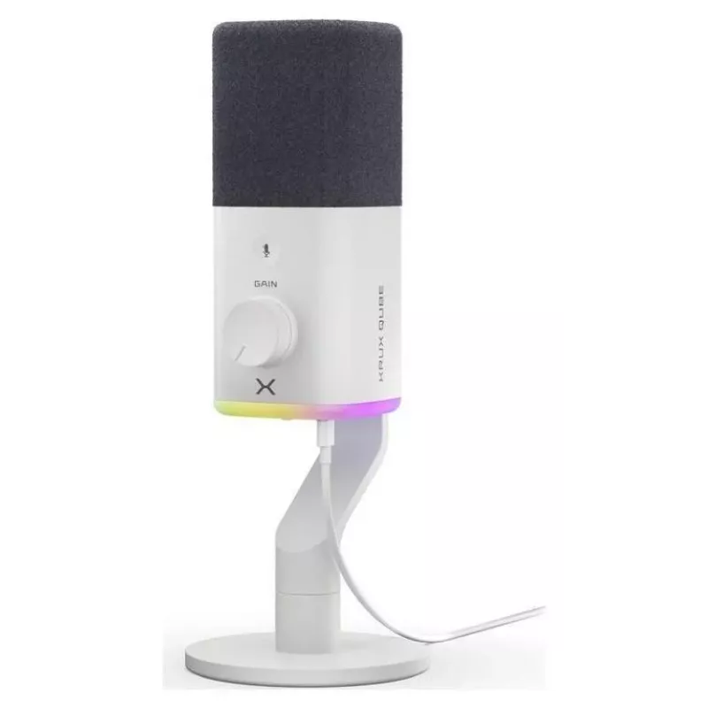 Krux Qube XLR/USB Πυκνωτικό μικρόφωνο λευκό