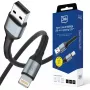 3mk Hyper Cable N-SERIES USB-A σε Lightning 2m QC 3.0 5V/2.4A 12W μαύρο