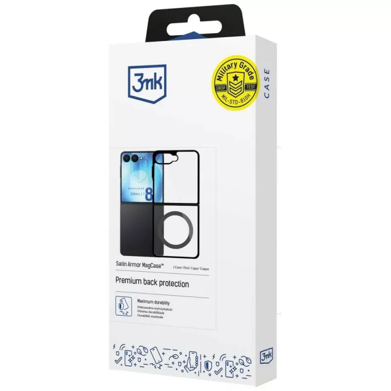3MK Satin Armor MagCase για Samsung Galaxy Z Flip5 - Μαύρο