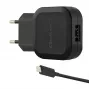 Qoltec 12W 5V 2.4A USB + USB-C φορτιστής τοίχου