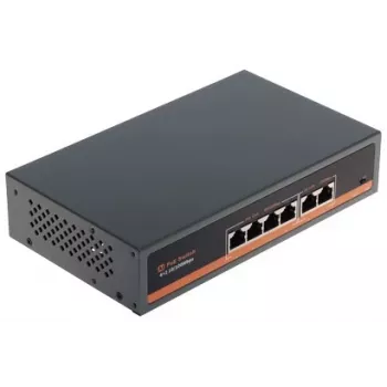 NO NAME APTI-POE0402-60W-V2 4-port PoE switch με 2 uplink ports, 60W budget, IEEE 802.3af/at, μεταλλικό κουτί
