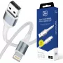3mk Hyper Cable N-SERIES USB-A σε Lightning 2m 5V/2.4A 12W λευκό