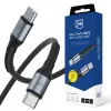 3mk Hyper Cable N-SERIES USB-C σε USB-C 3m PD 3.0 QC 3.0 20V/3A 60W μαύρο