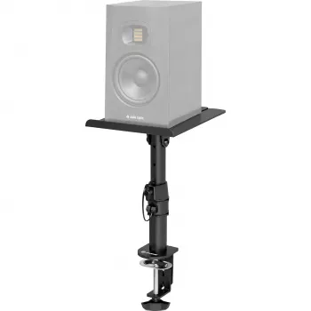 MOZOS MSK10 Βάση Στούντιο Monitor Ζεύγος – Ρυθμιζόμενες Βάσεις Ηχείων από Χάλυβα με Αποσβεστικά Pads, Ακίδες Δαπέδου & Διαχείριση Καλωδίων, 800–1300 mm, Φόρτιση 20 kg ανά Βάση, Μαύρο