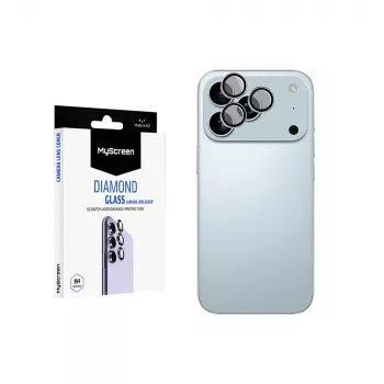 MyScreen Diamond Glass προστασία φακού κάμερας για Apple iPhone 17 Pro Max - γυαλί σκληρυμένο 9H, αντιδακτυλικό, τοποθέτηση χωρίς φυσαλίδες, διάφανο