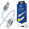 3mk Hyper Cable N-SERIES USB-C σε Lightning 0,5m PD 3.0 9V/3A 27W λευκό