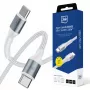3mk Hyper Cable N-SERIES USB-C σε USB-C 2m PD 3.0 QC 3.0 20V/5A 100W λευκό