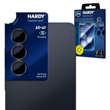 3mk Hardy Sapphire φακός για Samsung Galaxy S26 - εξαιρετικά λεπτή προστασία κάμερας 9H (σετ 5 τεμ.)