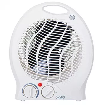 Adler AD 7728 PTC Κεραμικός θερμοπομπός 2000W με ταλάντωση, 2 βαθμίδες θέρμανσης, λειτουργία κρύου αέρα, προστασία υπερθέρμανσης και ανατροπής, λευκό/μαύρο