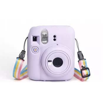 LOVEINSTANT θήκη σιλικόνης για Fujifilm Instax Mini 12 – μωβ