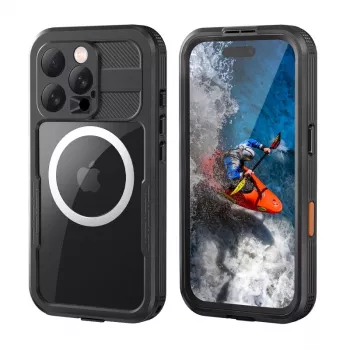 Crong Seal Cover αδιάβροχη θήκη IP68 για iPhone 16 Pro (μαύρο)