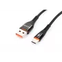 Accura USB-A σε USB-C 2,0m Λαστιχένιο καλώδιο 5V/2A Μαύρο