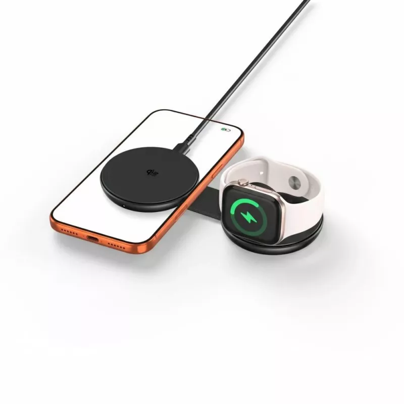 TECH-PROTECT A55 2 σε 1 Μαγνητικός φορτιστής MagSafe 25W Qi2.2 Μαύρο