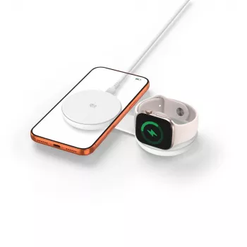 TECH-PROTECT A55 2 σε 1 Μαγνητικός φορτιστής MagSafe 25W Qi2.2 Λευκό