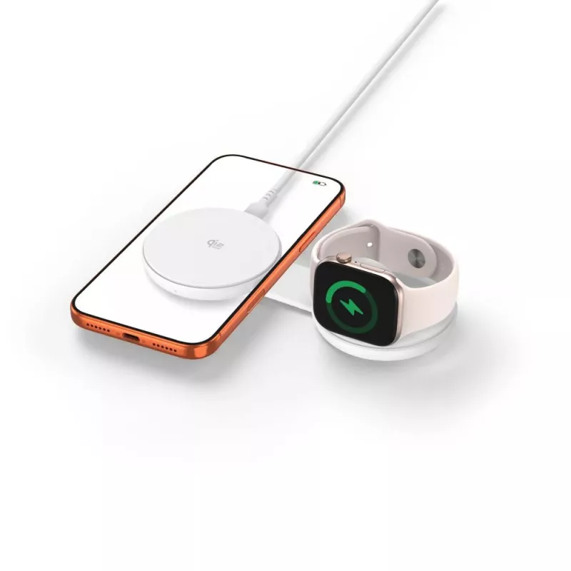 TECH-PROTECT A55 2 σε 1 Μαγνητικός φορτιστής MagSafe 25W Qi2.2 Λευκό