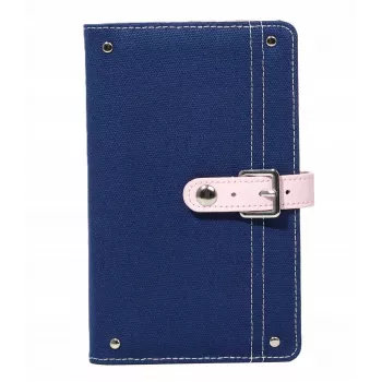 LOVEINSTANT Άλμπουμ φωτογραφιών denim για Fujifilm Instax Mini – Χωράει 108 φωτογραφίες, εξώφυλλο δέρμα PU, 18 σελίδες, Μπλε