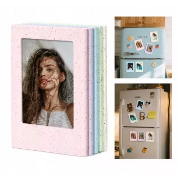 LOVEINSTANT Σετ 5 μαγνητικών κορνιζών για Fujifilm Instax Mini – παστέλ χρώματα, τοποθέτηση σε ψυγείο