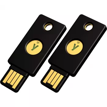 YubiKey 5 NFC Κλειδί Ασφαλείας 2 τεμ. (Μαύρο/Χρυσό, USB-A & NFC)