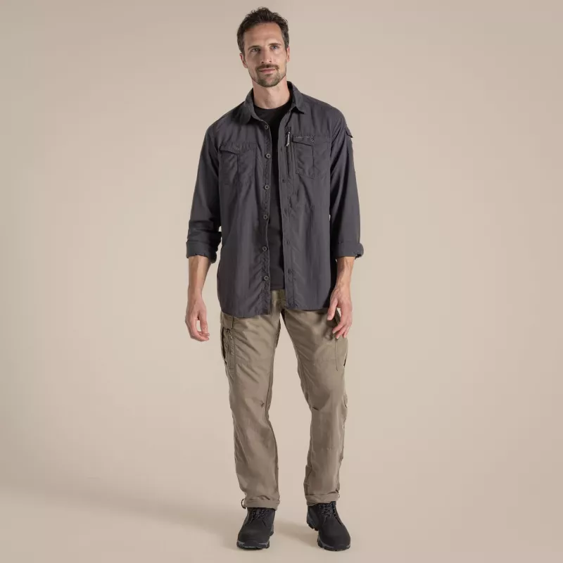 Craghoppers NosiLife Adventure Μακρυμάνικο Πουκάμισο III - Black Pepper, M
