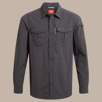 Craghoppers NosiLife Adventure LS Shirt III - Black Pepper, XL