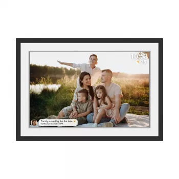 DENVER PFF-1019 10,1 ιντσών FRAMEO HD Wi-Fi Ψηφιακή Κορνίζα με 3 Αντικαταστάσιμα Πλαίσια (Μαύρο, Λευκό, Ξύλο)