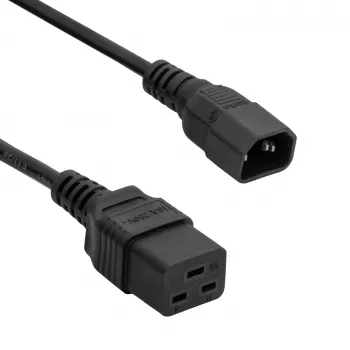 Akyga AK-UP-02 καλώδιο επέκτασης server IEC C14 σε IEC C19, 3 x 1 mm², 1,8 m, Μαύρο