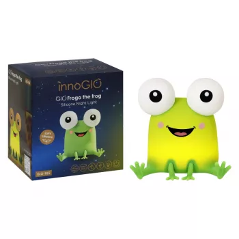 INNOGIO GIOFROGO βάτραχος LED νυχτερινό φωτιστικό GIO-165 - επαναφορτιζόμενη σιλικονούχα λάμπα με έλεγχο αφής, 7 χρώματα, χρονοδιακόπτης