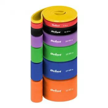 REBEL ACTIVE Power Band PT-S7 Σετ αντιστάσεων TPE, 7 λάστιχα, 4-82 kg, τσάντα μεταφοράς