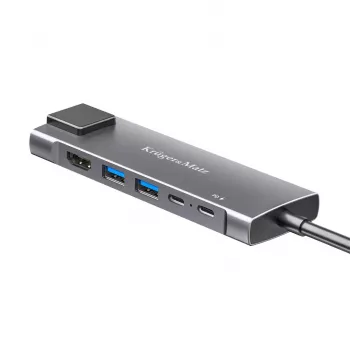 Πολυθύρα USB-C με HDMI 4K, 2x USB 3.0, USB-C δεδομένων, 100W PD, Gigabit Ethernet, Space Grey