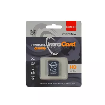 IMRO 32GB microSDHC Κάρτα μνήμης με αντάπτορα SD, Class 10 UHS-I U1 A1, έως 80MB/s