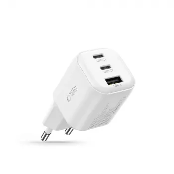 TECH-PROTECT NCA100W-GAN-AVS 3-Port GaN Φορτιστής PD 3.2 100W / QC3.0 Λευκό