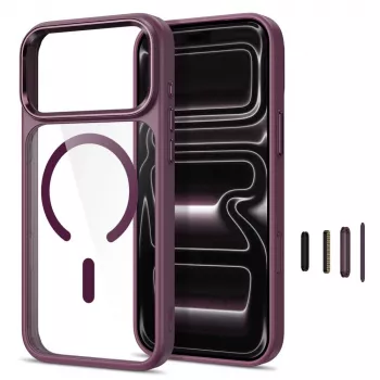 Tech-Protect Magmat MagSafe Διάφανη θήκη για iPhone 17 Pro Max / 18 Pro Max - Σκούρο Κερασί