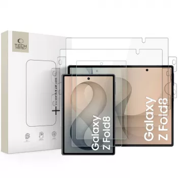 TECH-PROTECT Easy Set Fit+ Σετ προστασίας 4 σε 1 για Samsung Galaxy Z Fold 8 – Διάφανο (Μεμβράνη & Γυαλί)