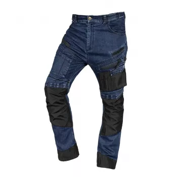 NEO TOOLS Παντελόνι εργασίας denim με ενισχύσεις Oxford, Μπλε ναυτικό, Μέγεθος XXL (81-360-1-XXL)