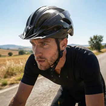 Kask Speed Γυαλιστερό Μαύρο Κράνος με Φως LED, μέγεθος M (54-58 cm) από Vayox